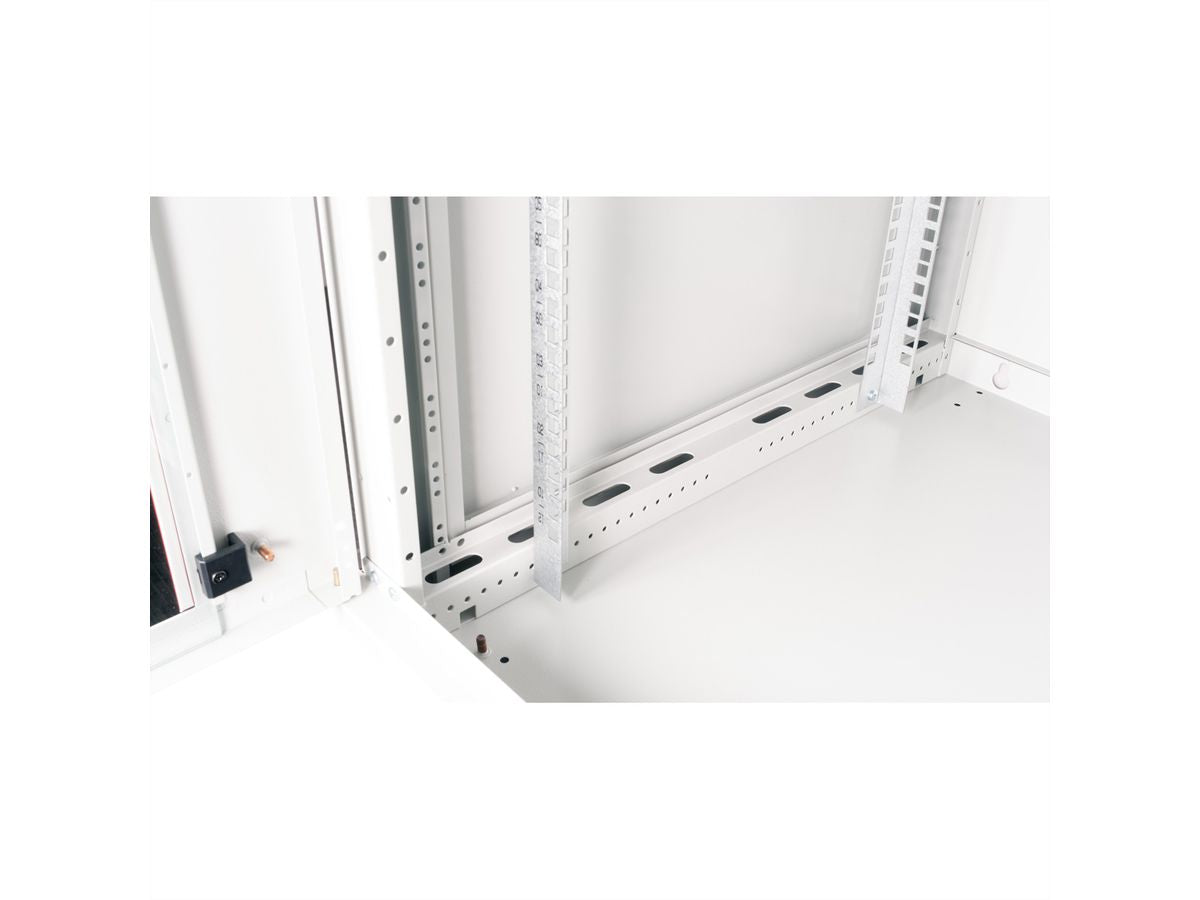 ROLINE Basic Plus – 19" Wandverteiler 12U, IP20, abschliessbar, 600 × 600 × 645 mm, lichtgrau, Stahl