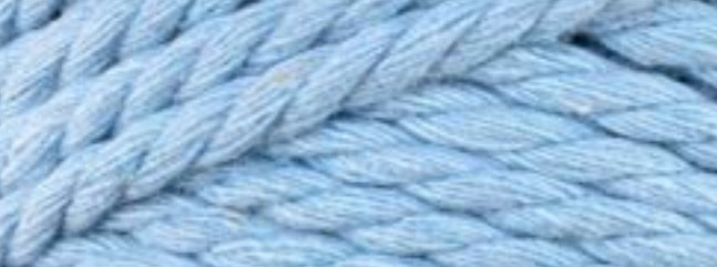 GLOREX Makramee-Schnur, gedreht, Wolle, Hellblau, Ø 3 mm × 63 m, 250 g, 1 Stk.