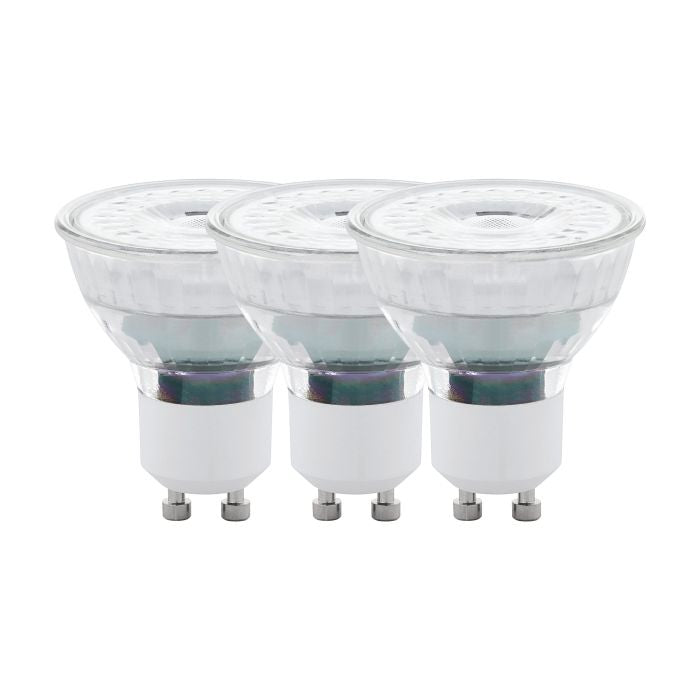 EGLO Leuchtmittel GU10 Globus – Warmweiss 2700 K, 345 lm, 4,5 W – IP20 – 1 Stk. – Transparent/Glas