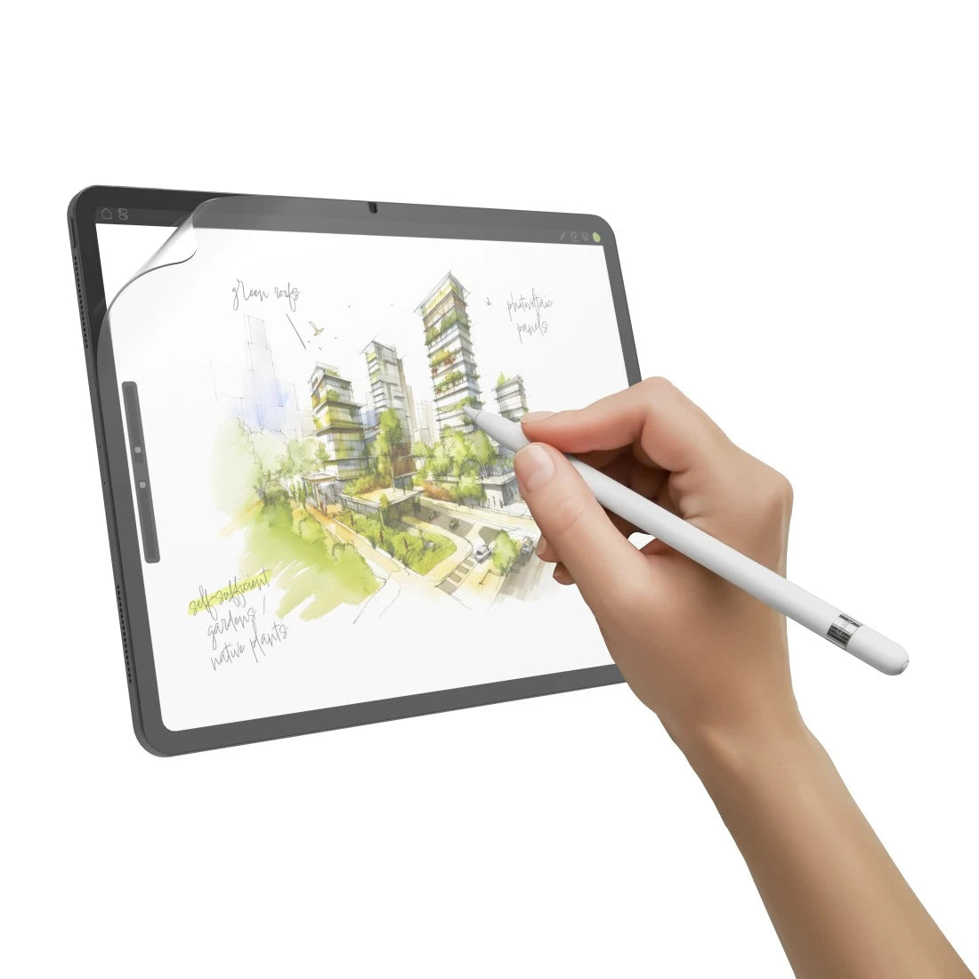 Hama Panzerglas für Apple iPad 11 (2025), iPad 10,9 (2022) – Papierähnliches Schreibgefühl, 3H