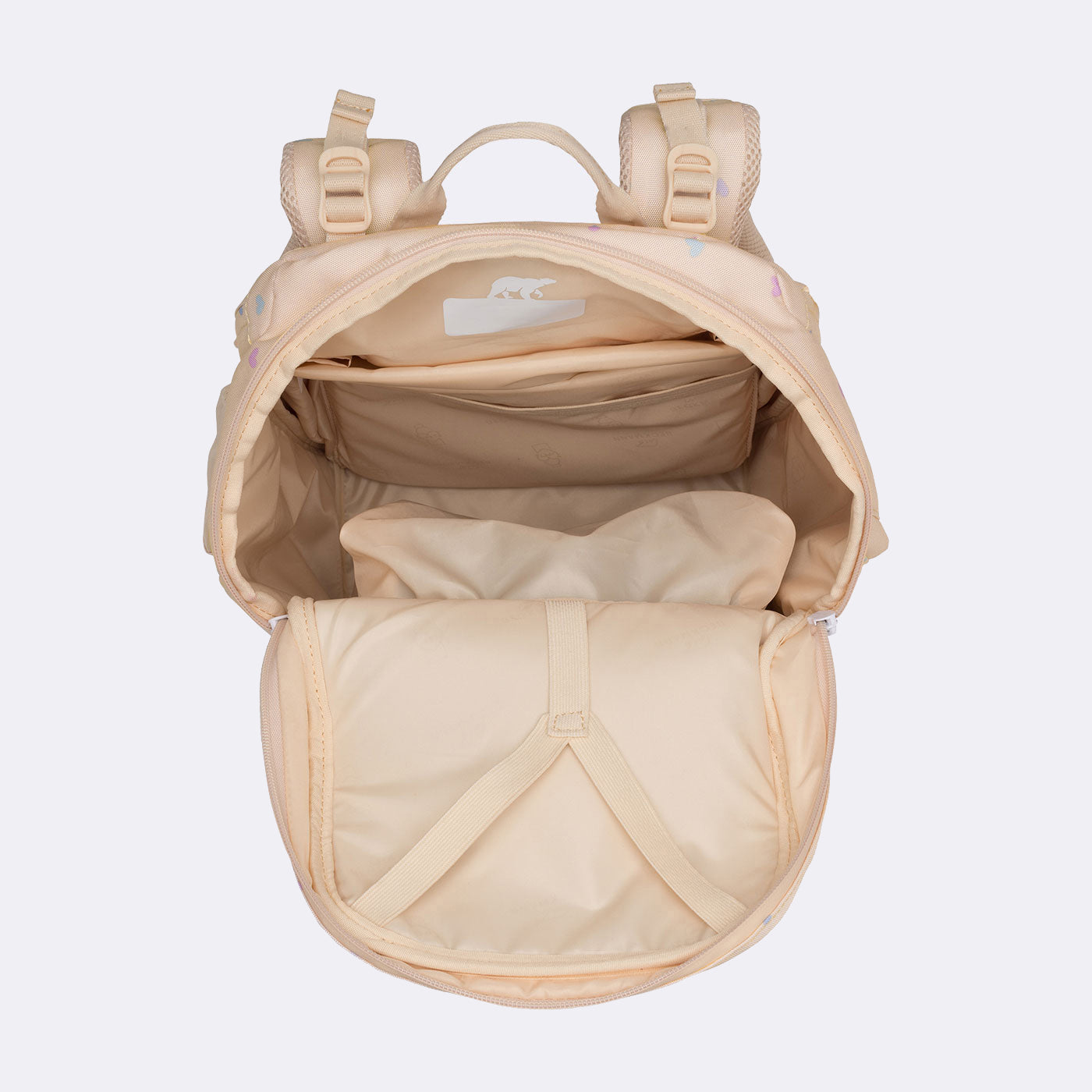 Beckmann Schulrucksack Active Air FLX – 6-teilig, Yellow Heart – 26,0×39,0×22,0 cm – recycelter Bestandteil