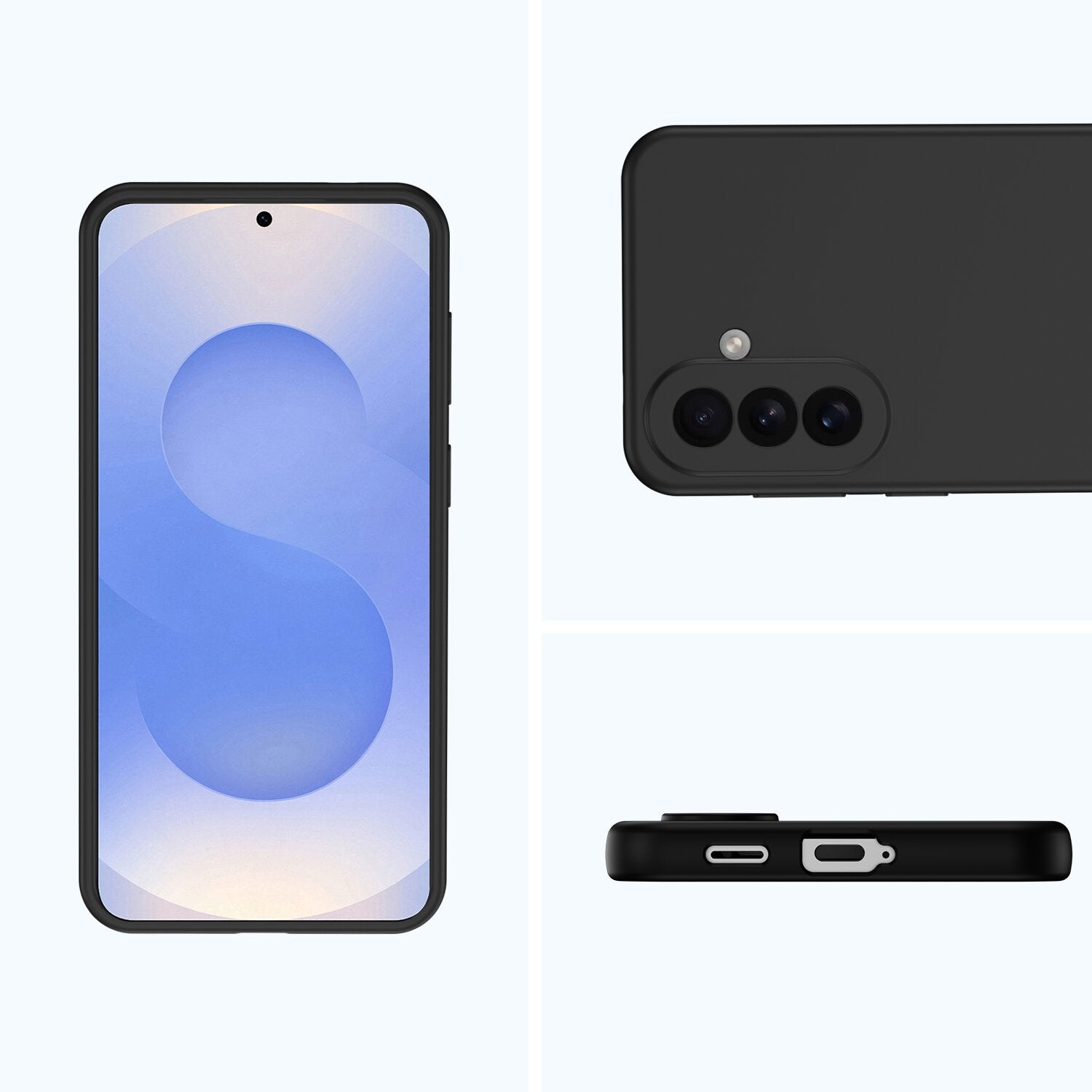 4smarts Cupertino Backcover – für Samsung Galaxy A37 5G, Silikon, schwarz, kratzresistent