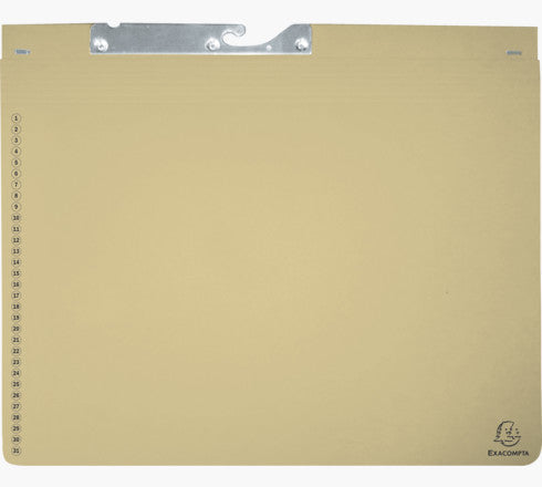 Exacompta Hängeordner – Recycling-Karton, Elfenbein, 275 × 318 mm