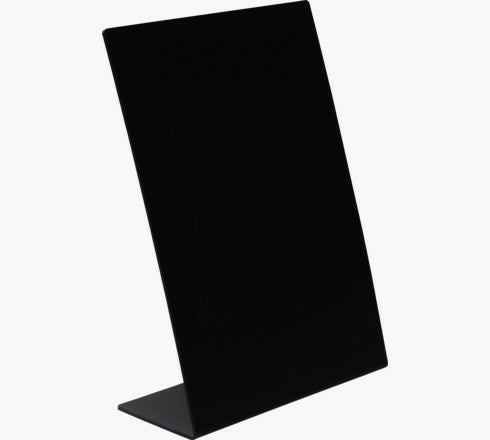 Exacompta Tischkreidetafel DIN A5 (148 × 210 mm) – Schieferoptik (HIPS-Polystyrol), Schwarz – Hoch/Quer