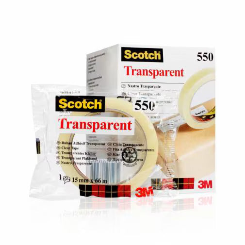 Scotch Klebeband – permanent, klar, Kunststoff, 19 mm × 66 m, Kern Ø 76 mm