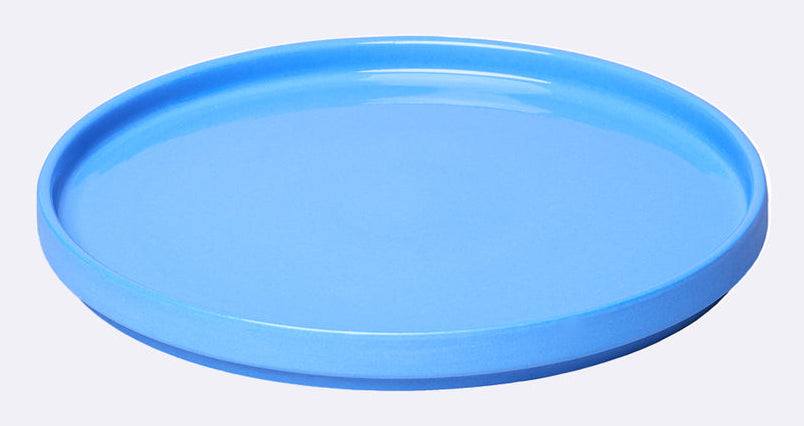Chic-mic Dessertteller – Ø 19 cm, Porzellan, Blau, spülmaschinenfest, mikrowellengeeignet