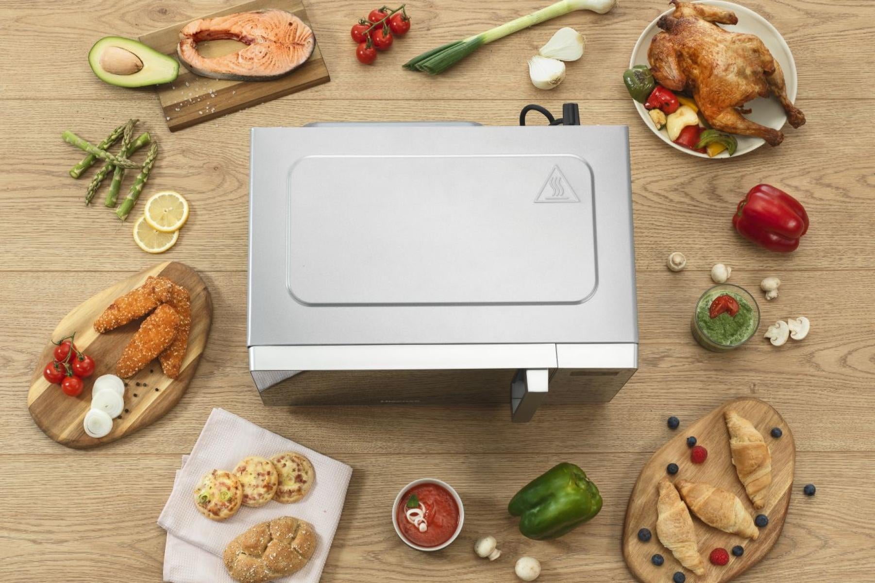 Hisense Kombi-Mikrowelle H20MOMS4HG – 20 l, Grill & Keramikboden, 700 W – Silber