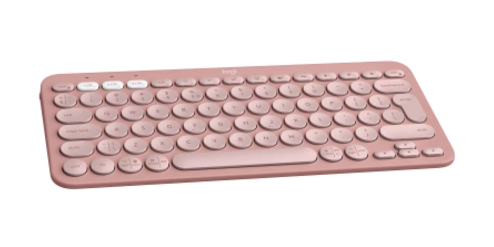 Logitech Pebble Keys 2 K380S – Tastatur, kabellos (Bluetooth), US-Layout (EN), Rosa