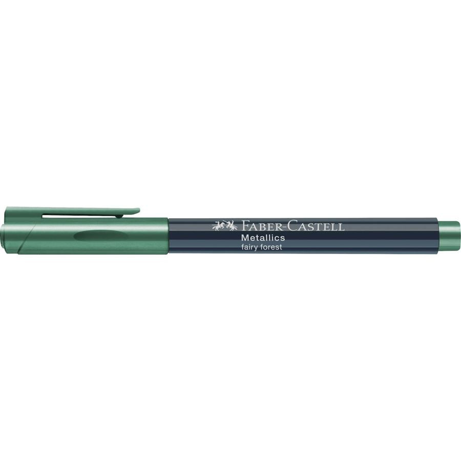 Faber-Castell Non-Permanent Marker Metallic – Rundspitze 1,5 mm – Fairy Forest – trocken abwischbar