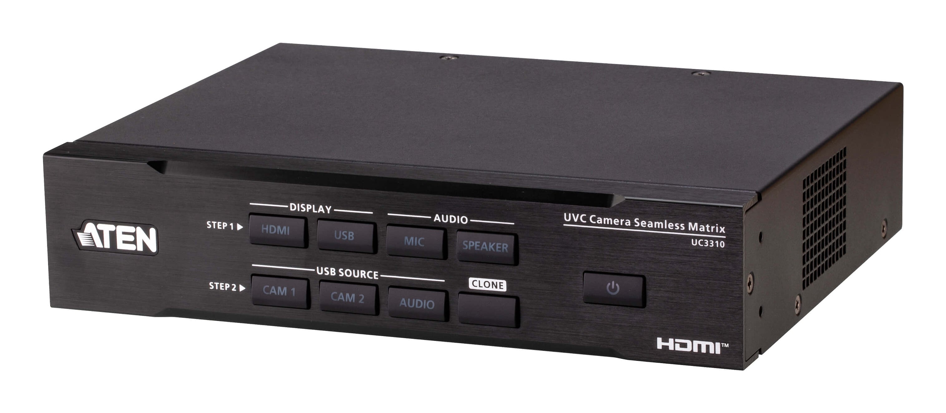 ATEN UC3310 CAMLIVE MX – UVC Matrix, 2× USB In / 1× HDMI Out, 4K@30 Hz, RS-232/RS-485 (VISCA)