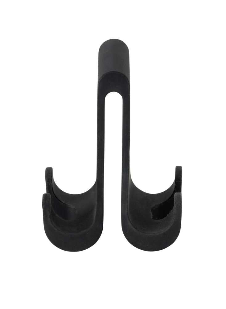 WENKO Haken Verna Duo – Silikon, 5×4,5×9,5 cm, Schwarz