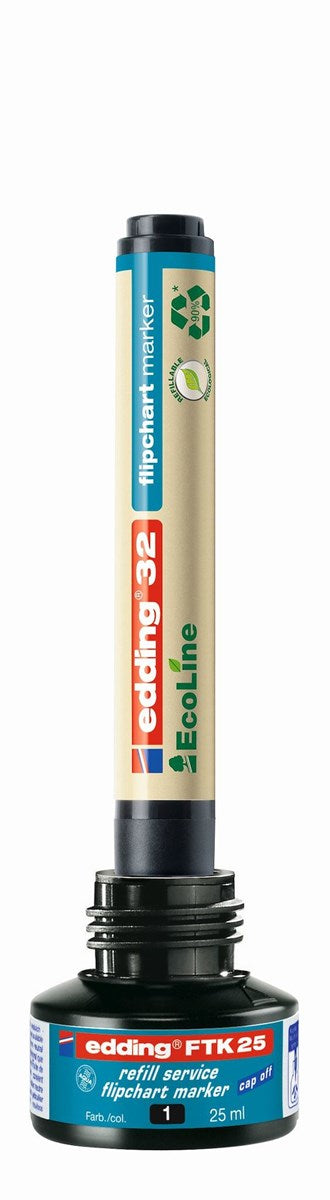 Edding FTK25 Whiteboard-Marker Nachfülltinte – Blau, 25 ml, für edding e-380, e-383, EcoLine e-31 und andere