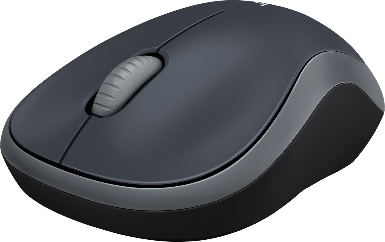 Logitech M185 – Maus – Kabellos (2,4 GHz), 1000 DPI, beidhändig, Graphit, Grau