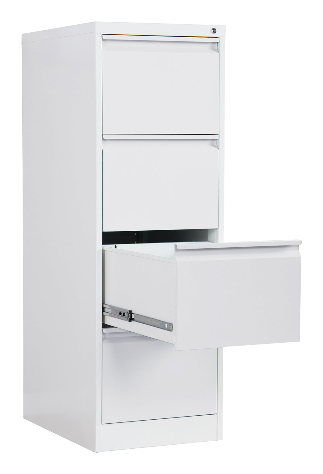 Phoenix Safe Co. FC1004GGK – Aktenschrank, 4 Schubladen, abschliessbar, Stahl, 450 × 620 × 1330 mm, Grau