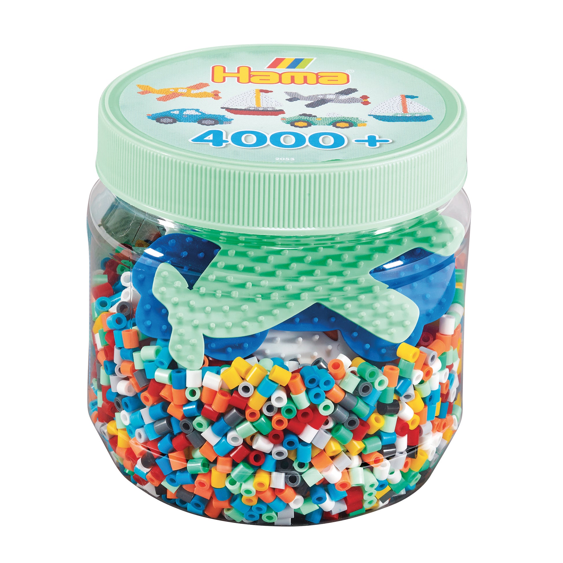 Hama Beads Hama – Bügelperlen-Set midi – 4000 Perlen, 3 Steckplatten – ab 5 Jahren
