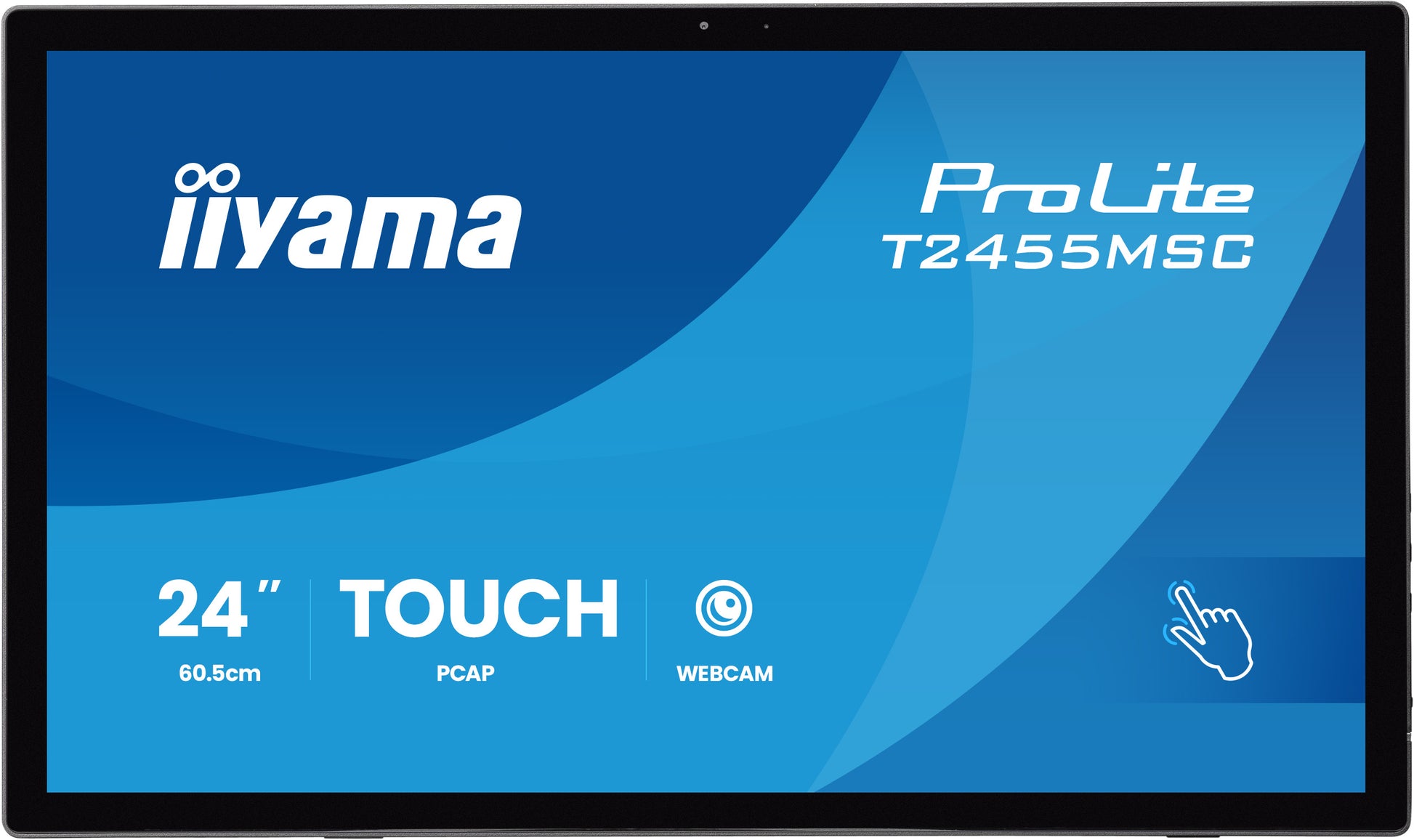 iiyama ProLite T2455MSC-B2 – 23,8" Touch, 1920 × 1080 (Full HD), IPS, 120 Hz, Webcam