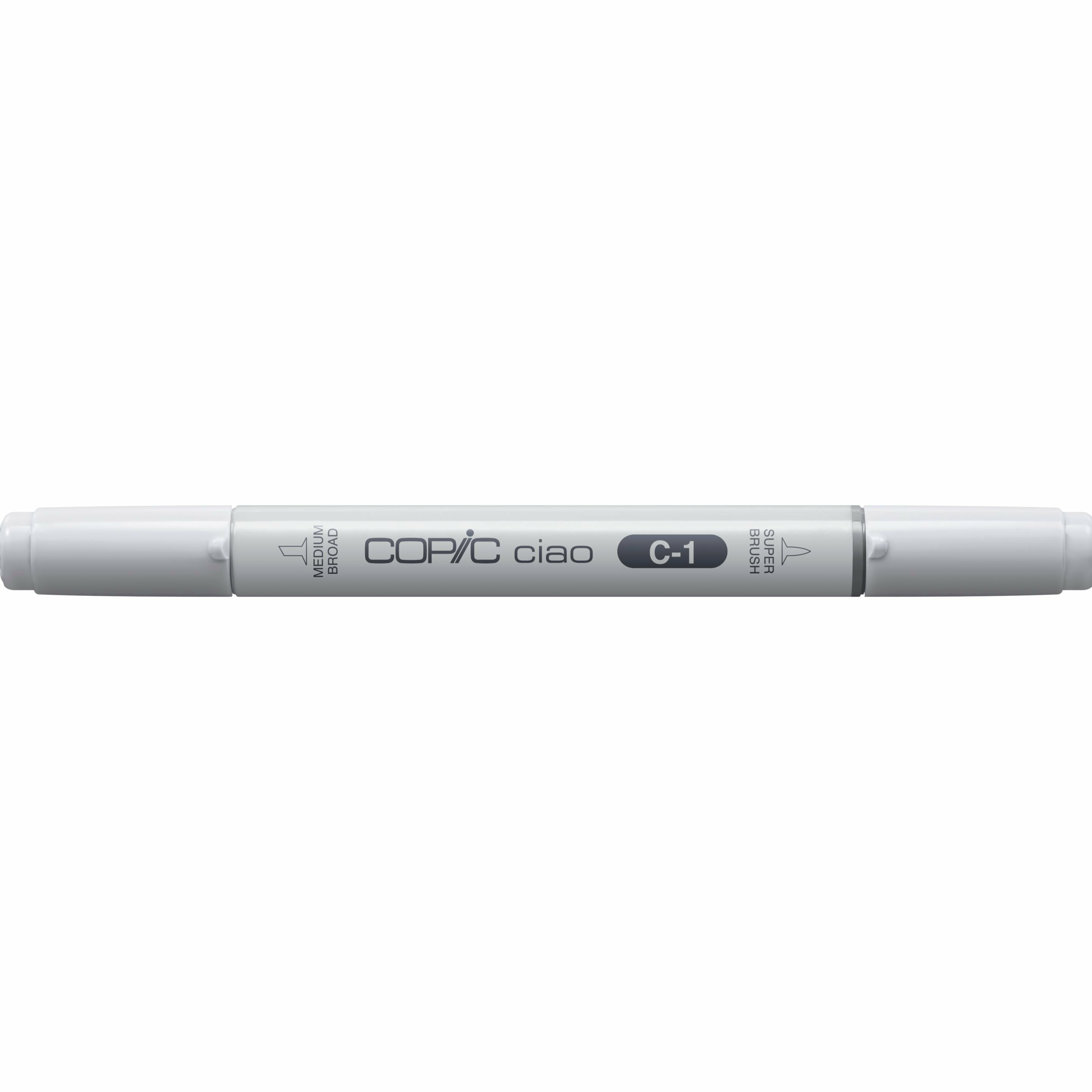 Copic Ciao Brush Pen, Doppelspitze – Pinsel + Keilspitze, alkoholbasiert, kühles Grau