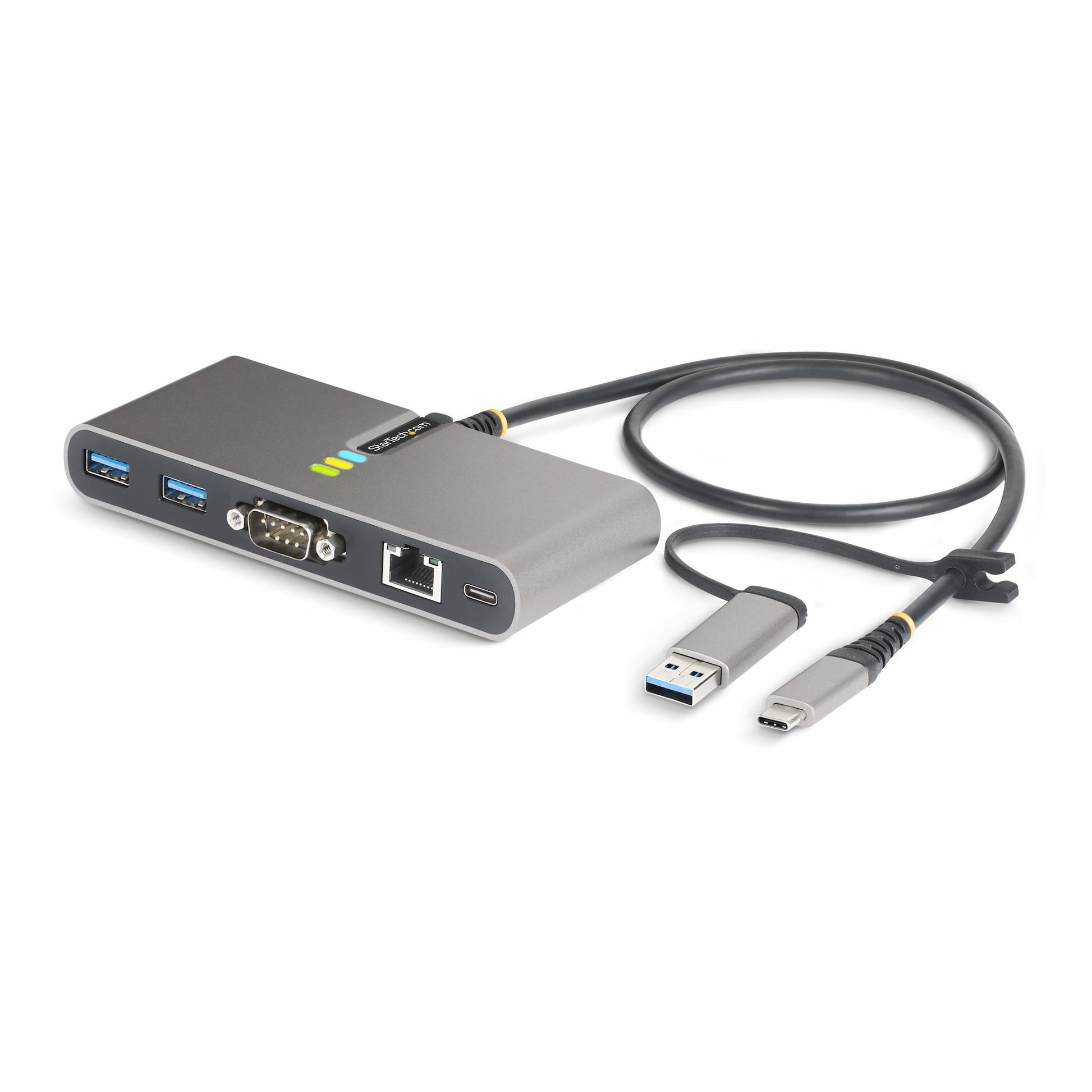 StarTech.com USB-Hub – USB-C, 2× USB-A, 100 W PD, GbE, für Windows/Mac/Linux