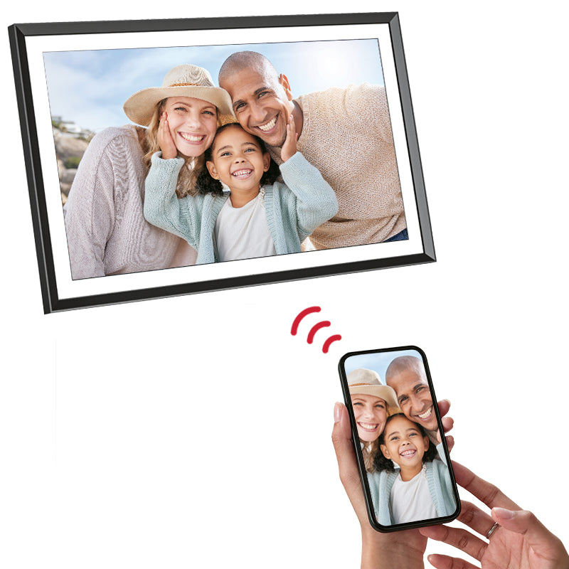 AgfaPhoto APF1560WiFi Digitaler Bilderrahmen – 1920 × 1080 (Full HD), IPS – WLAN, USB-C – microSD – Schwarz