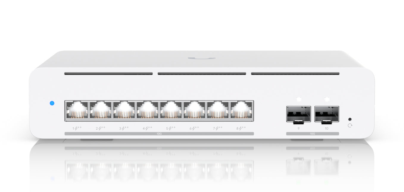 Ubiquiti UniFi Pro XG 8 PoE – Managed Switch – 8×10G, 2×SFP+, L2/L3, PoE++ 155 W