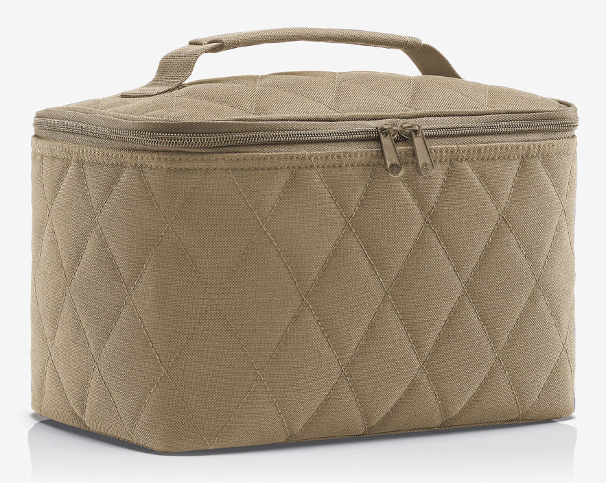 Reisenthel Kosmetiktasche – wasserabweisend – 4 l – Olivgrün – recyceltes Polyester – Rhombus Olive – 1 Stk.
