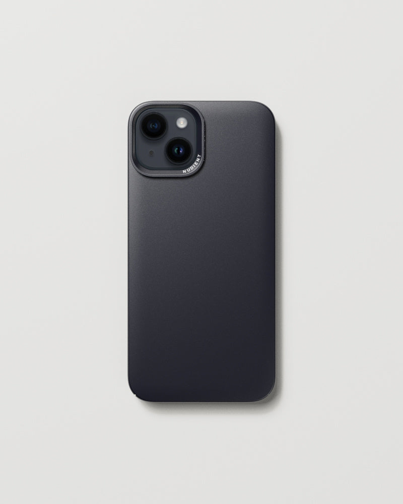 Nudient – Backcover – für Apple iPhone 14 – Midwinter Blue – Mikrofaser, MagSafe-kompatibel