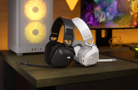 Corsair HS80 MAX – Bluetooth 5.2 Gaming-Headset, 2,4 GHz Low-Latency – PS5/PC – Weiss