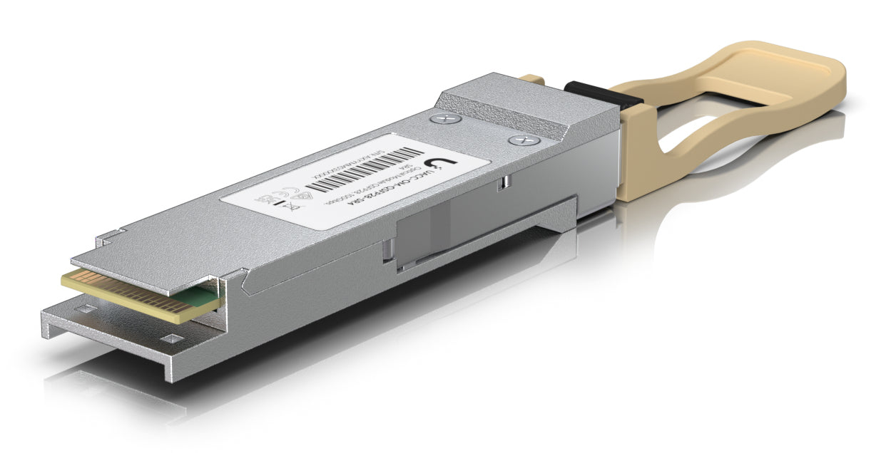 Ubiquiti UACC-OM-QSFP28-SR4 – QSFP28 Transceiver – 100 Gbit/s, MPO-12/UPC, Multi-Mode, 100 m, Beige/Grau