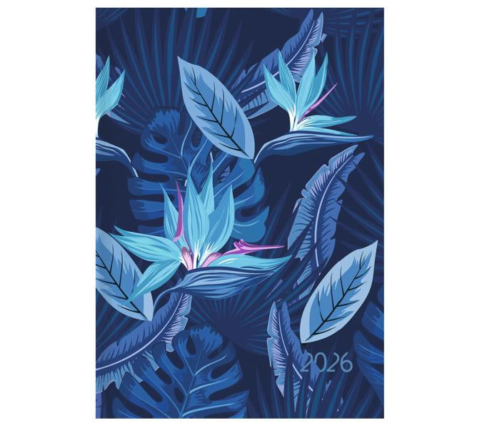 Biella Dispo Term Trend Agenda – 1 Woche/2 Seiten, gebunden, 14,5 × 20,5 cm, 2026, Tropical, FSC