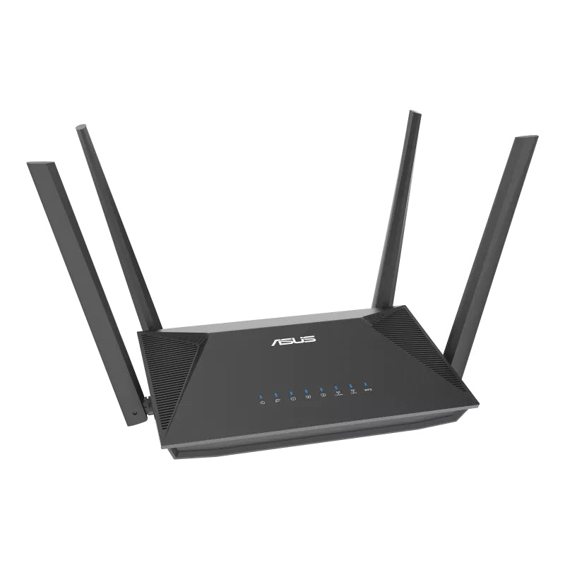 ASUS RT-AX52 – Wi-Fi 6 Router, Dual-Band (2,4/5 GHz), AX1800, 4× GbE, Schwarz