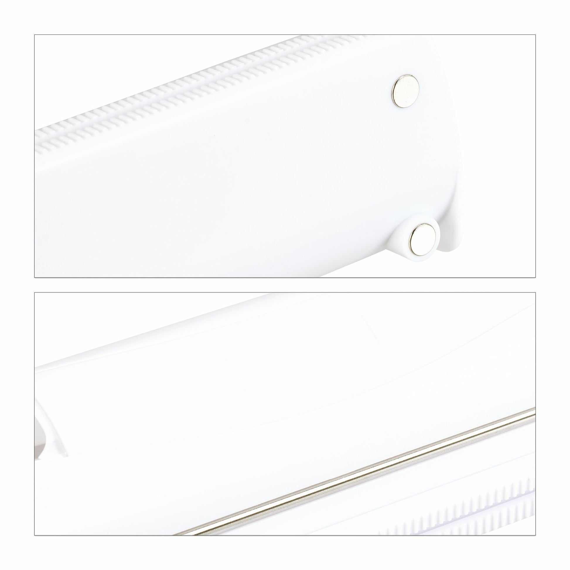 Relaxdays 2er-Set Streudose, 37 × 8 × 5 cm, Kunststoff/Edelstahl, Weiss/Schwarz, für Alufolie