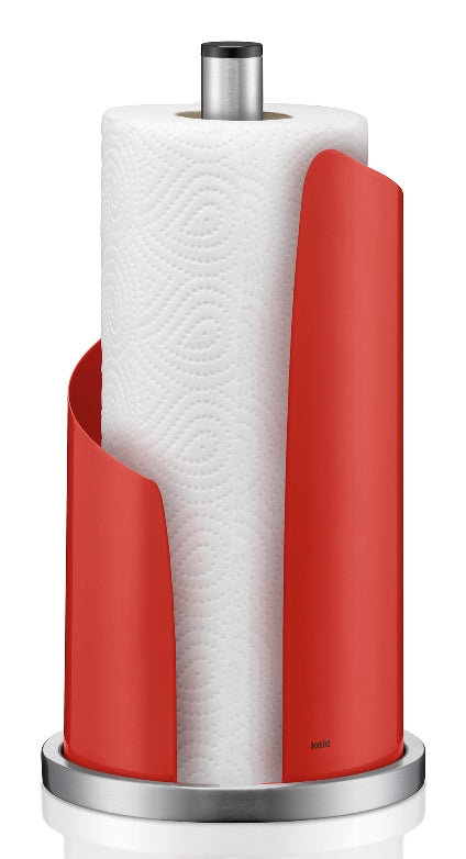 Kela Küchenrollenhalter Metall, Ø 15 × 32 cm, rot