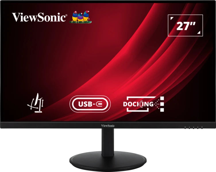 ViewSonic VG2709U-2K – Monitor, 27" 2560 × 1440 (WQHD), USB-C, DisplayPort Ein-/Ausgang, RJ45, Daisy Chain