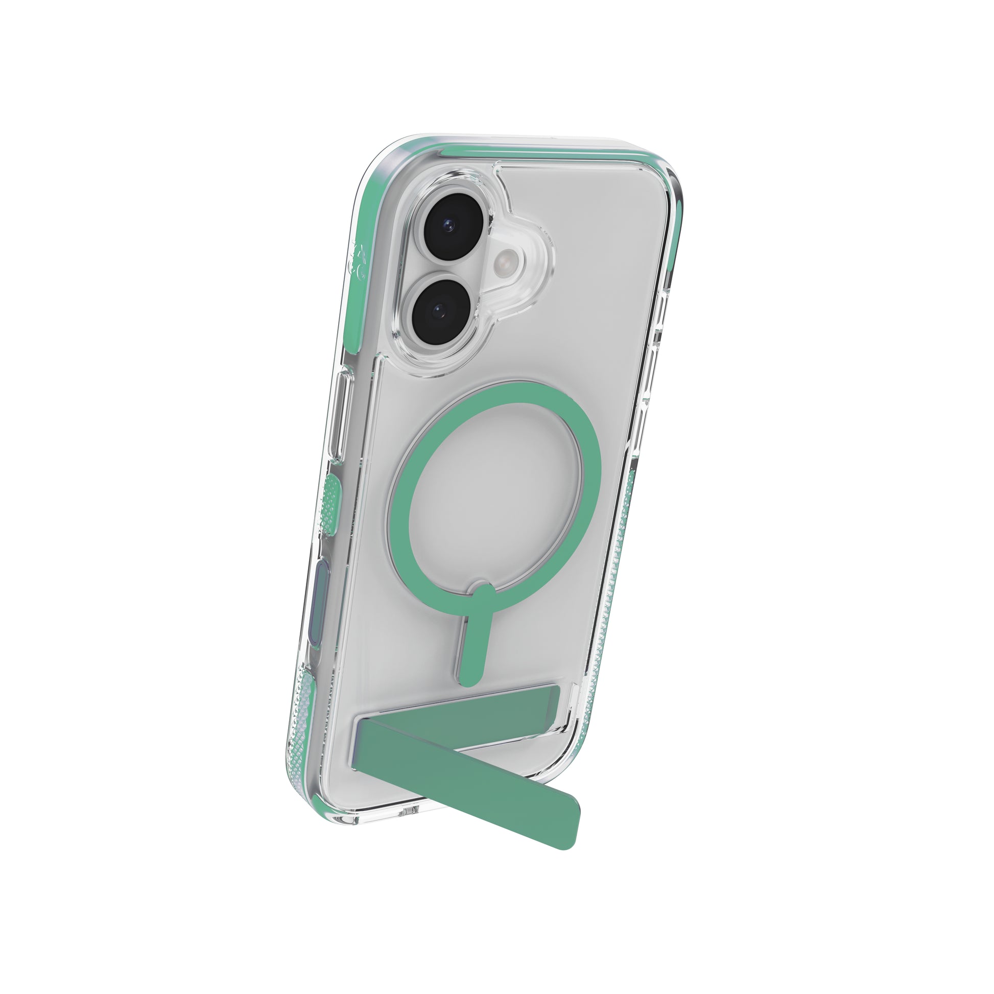 ZAGG Santa Cruz Snap Backcover – für Apple iPhone 17, MagSafe, mit Ständer, Graphen, Grün, bis 4 m Sturzsicher