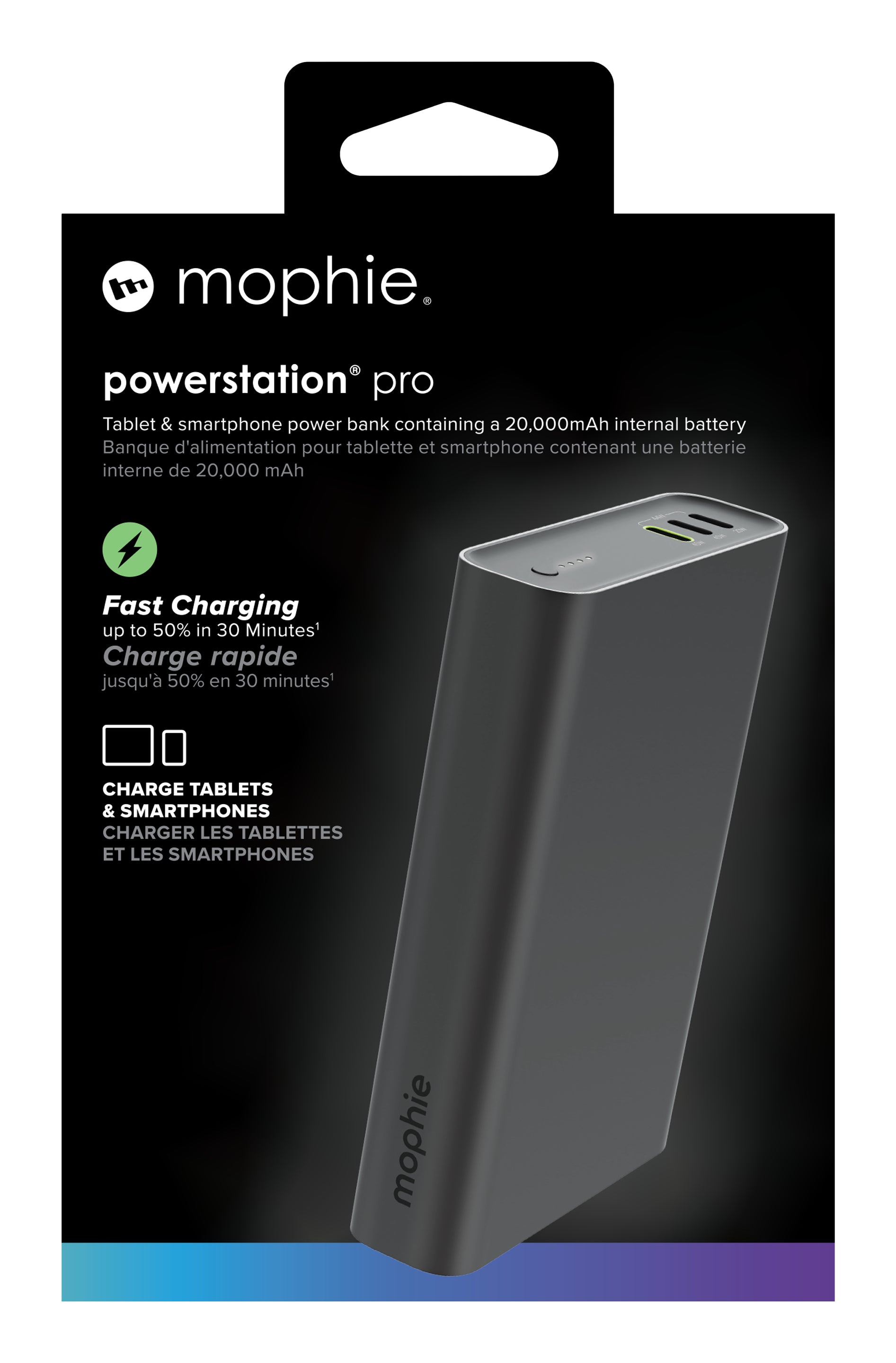 Mophie – Powerbank 20000 mAh, Schwarz