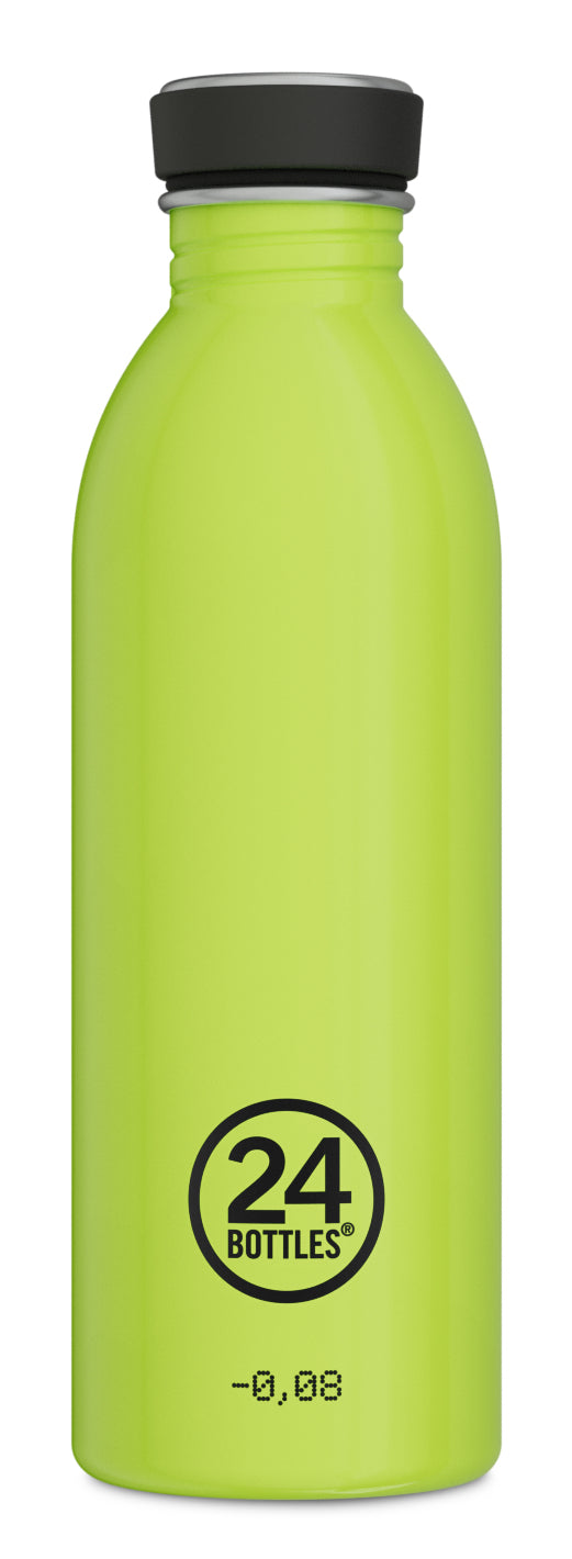 24Bottles Trinkflasche Urban Reactive – 5 dl – Edelstahl, Schraubverschluss, auslaufsicher – Gelb/Grün