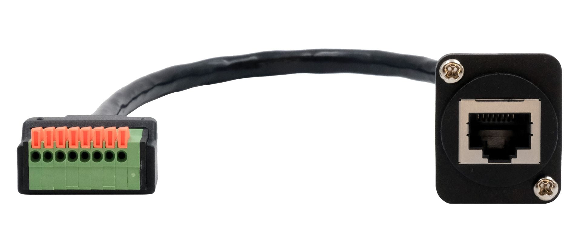 EXSYS EX-49161 Adapter RJ-45 zu 8-Pin Terminalblock – Cat5e, 0,2 m, Schwarz