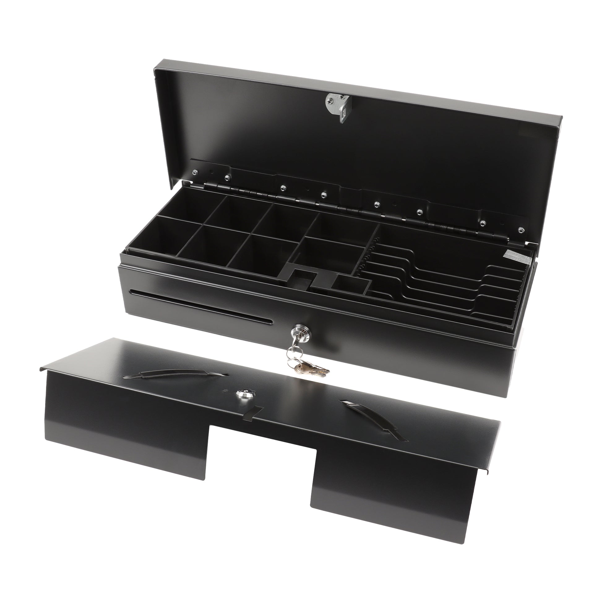 Olympia Kassenschublade, 460 mm × 100 mm × 465 mm, Stahl, Schwarz, für CM 940, CM 941, CM 942 usw., HS-170