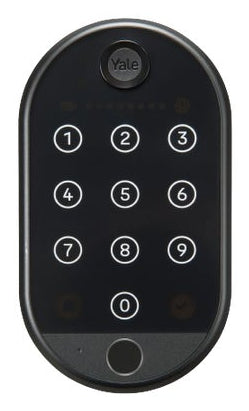 Yale Smart Keypad 2 Zugangskontrollleser – Fingerabdruck, Tastenfeld, BT, IP55, Batteriebetrieb, Wandmontage, Schwarz