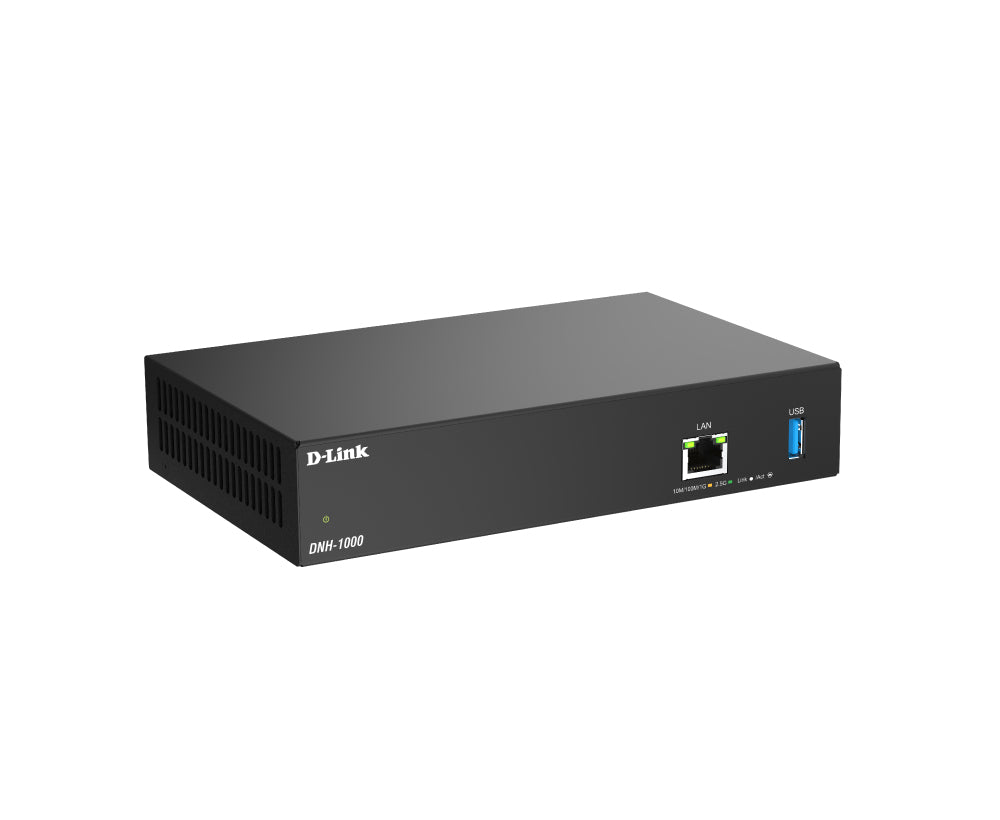D-Link Nuclias Controller DNH-1000 – Nuclias Connect, bis zu 500 Geräte, 1× 2,5G RJ-45, 1× USB 3.0, schwarz