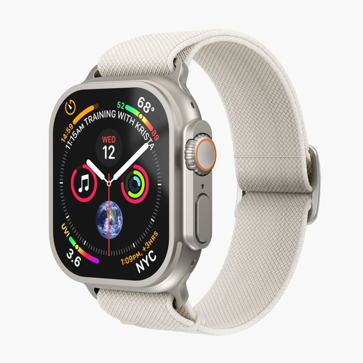 Vonmählen Classic Nylon Loop – Creme, für Apple Watch 40/41/42 mm