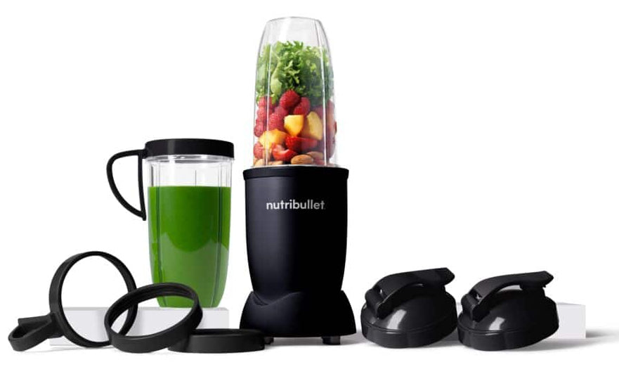 NutriBullet Smoothie-Mixer NB910MAB – 0,9 l, 900 W, Eis-Crusher – Schwarz matt