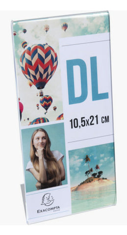 Exacompta Tischaufsteller – für DL – hoch – transparent – Acryl – 100 × 212 × 76 mm – 1 Stk.