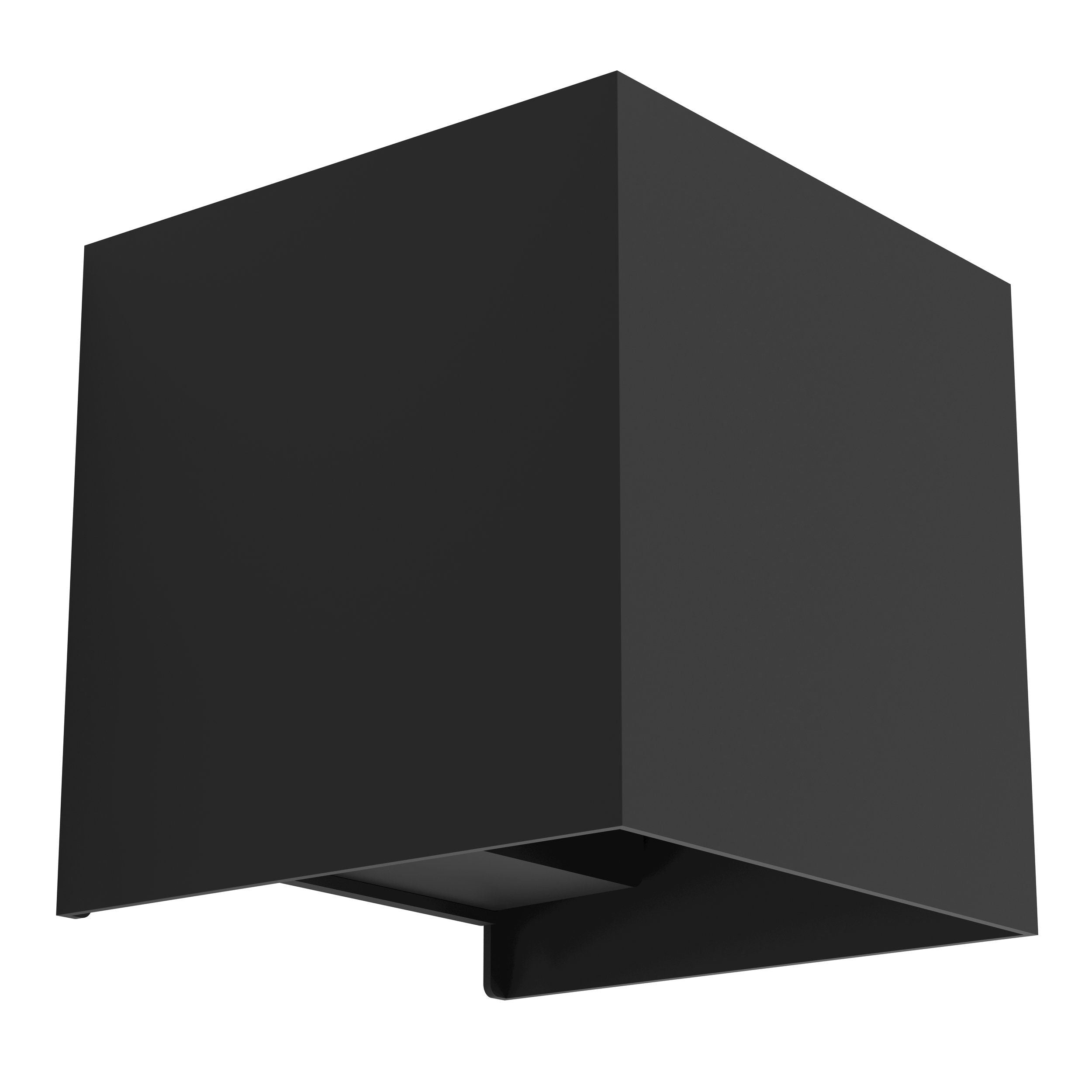 EGLO LED Wand-/Deckenleuchte VALMONTONE – 10 × 10 cm, 400 lm, 2 W, 3000 K, schwarz/transparent