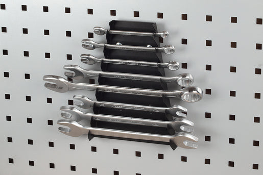 wolfcraft GmbH Wolfcraft Lochwand-Schlüsselhalter – Schwarz, Stahl, B 170 × H 290 × T 32 mm, für Werkzeug-Lochwand