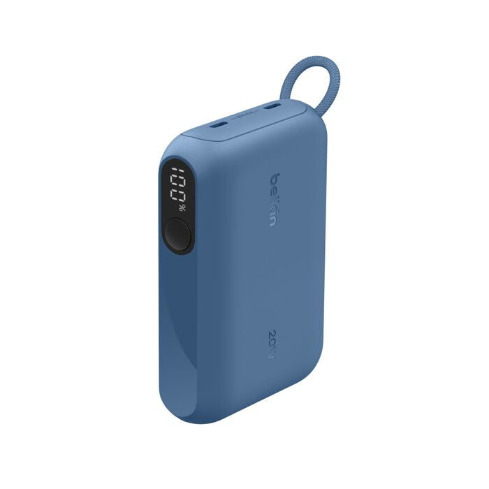 Belkin Powerbank 10000 mAh, PD 20 W, mit Display, Blau