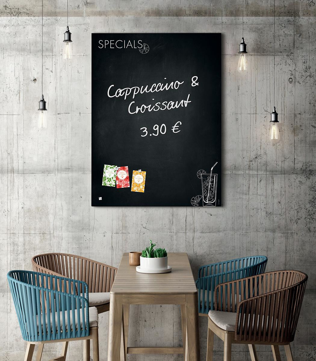 Sigel Whiteboard – 90 × 120 cm, Glas, magnetisch, Wandmontage, inkl. Magnete, Montagesatz