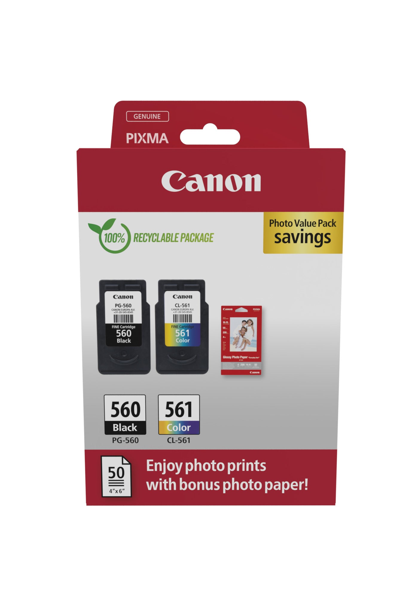 Canon Tintenpatronen-Multipack PG-560/CL-561 – für Canon-Drucker