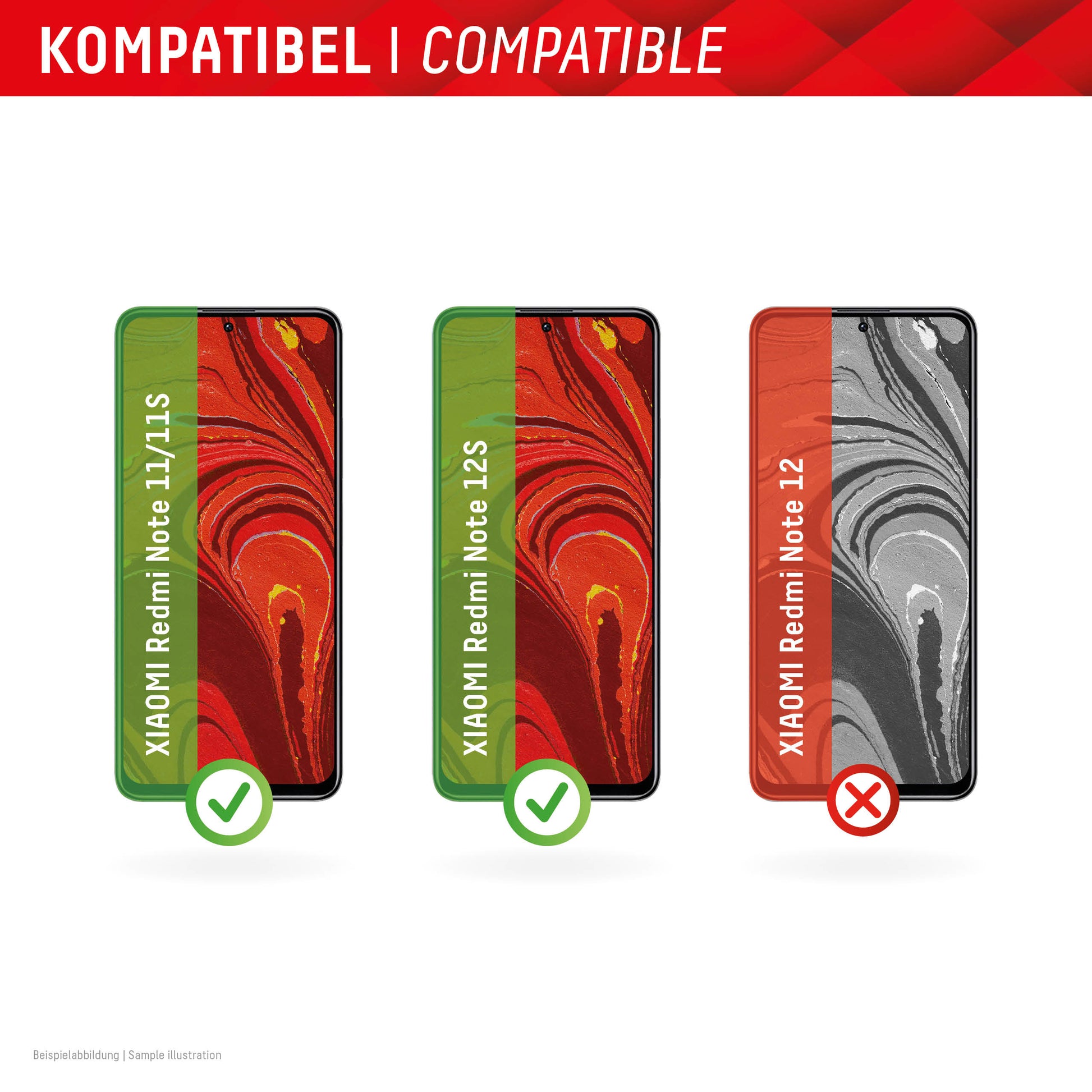 Displex Displayschutz (Panzerglas), 10H – für Redmi Note 11/Note 11S – mit Applikator