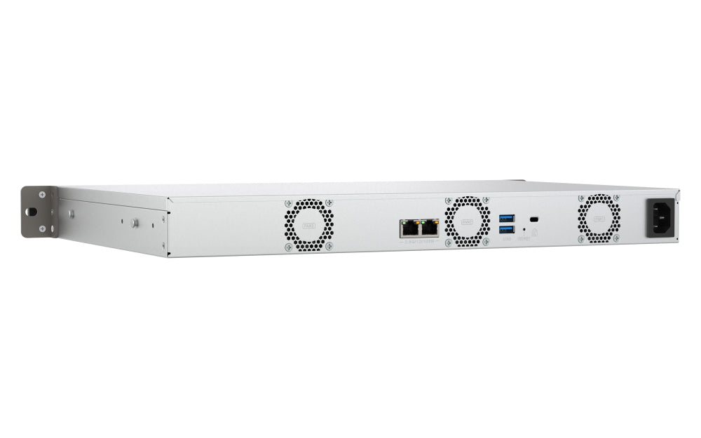 QNAP Speichergerät – SATA 6 Gb/s; 2 × 2,5 GbE LAN, 4-Bay 1U Rackmount